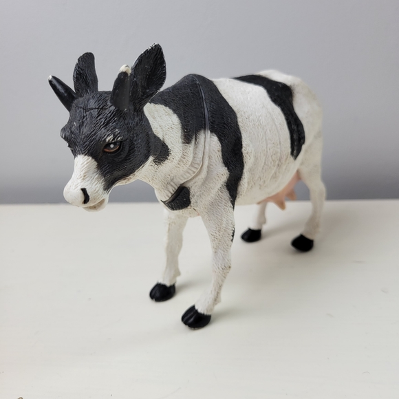 Vintage Farm Animals 1980s Grey and Brown Horse Cow Pig Play Figure Toys - Picture 7 of 15